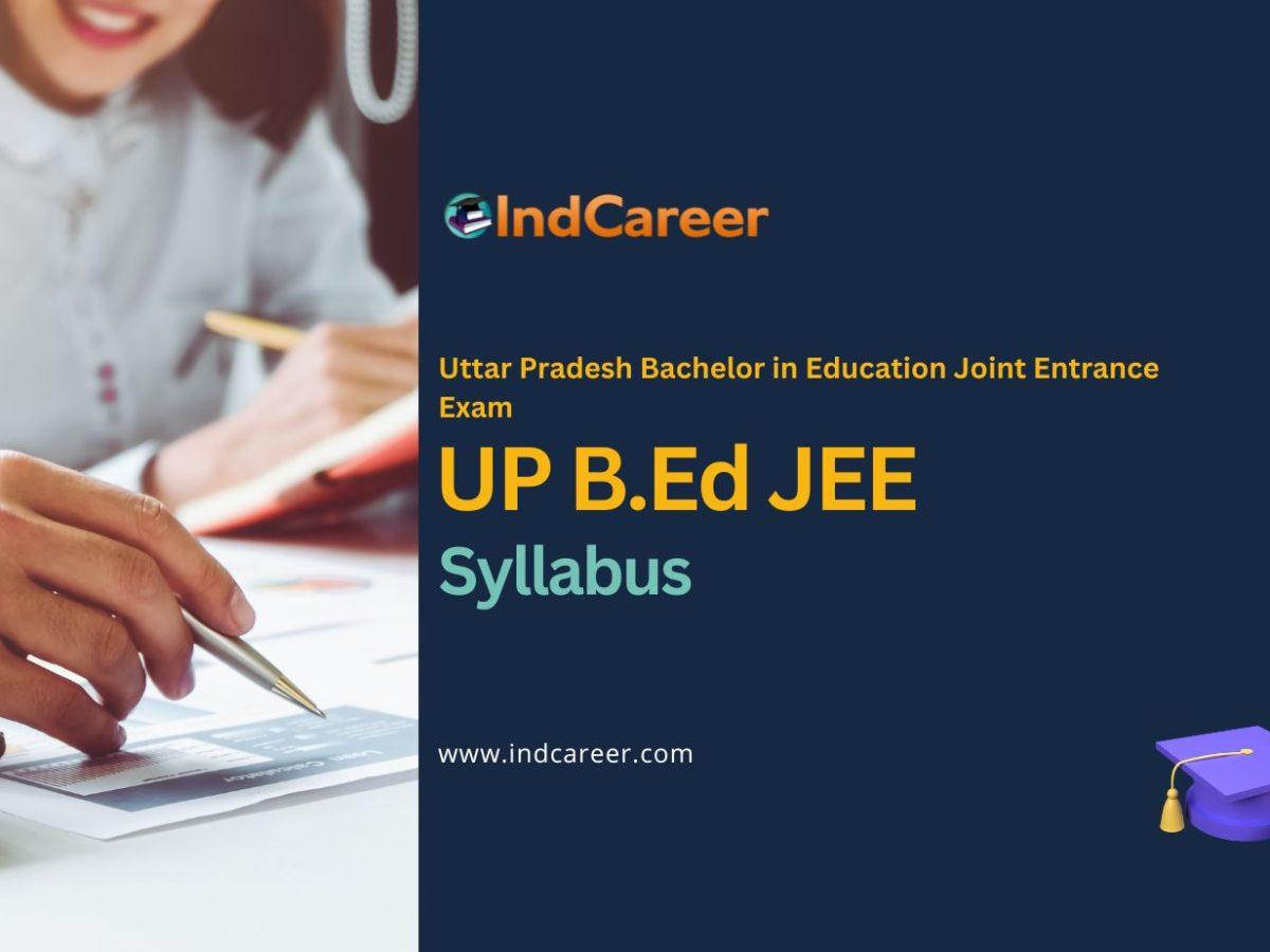 UP B.Ed JEE Syllabus