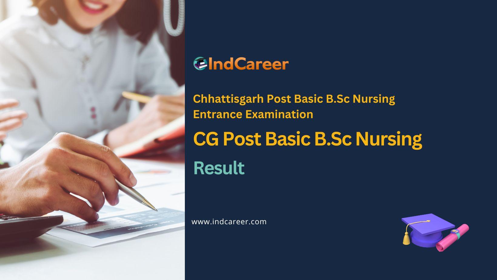 CG Post Basic B.Sc Nursing Result