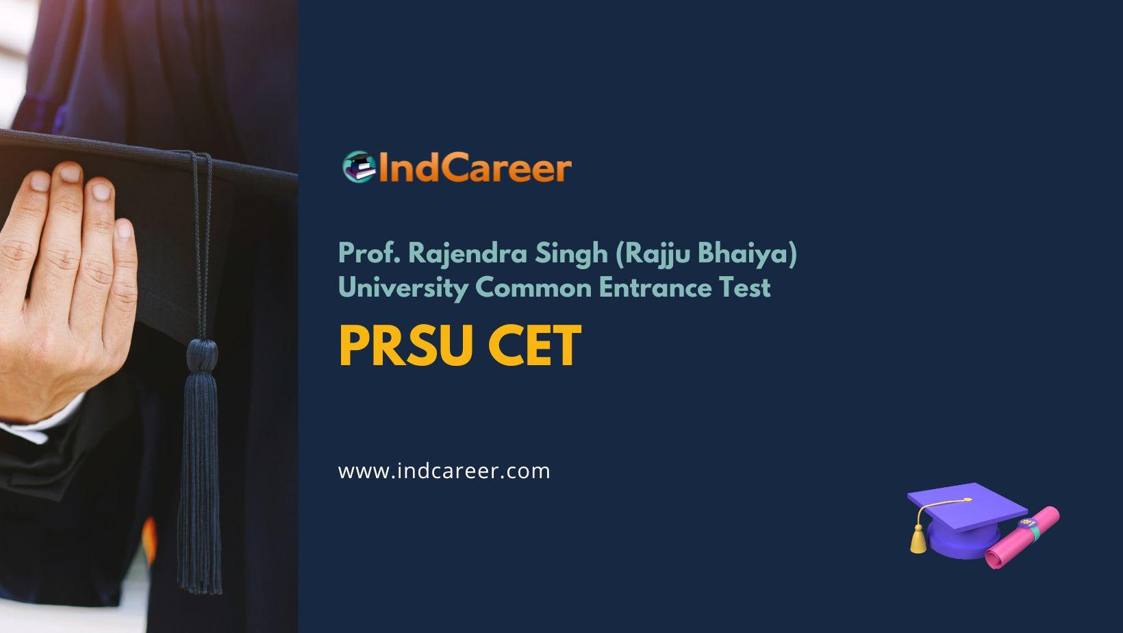 PRSU CET Exam Date, Syllabus