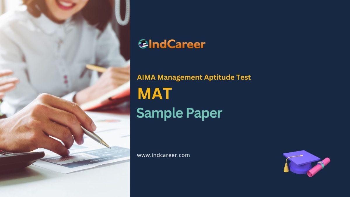 MAT Sample Paper: MAT Model Question Paper with Solutions
