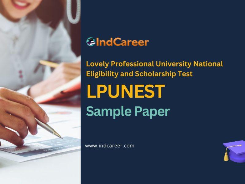 LPUNEST Sample Question Paper