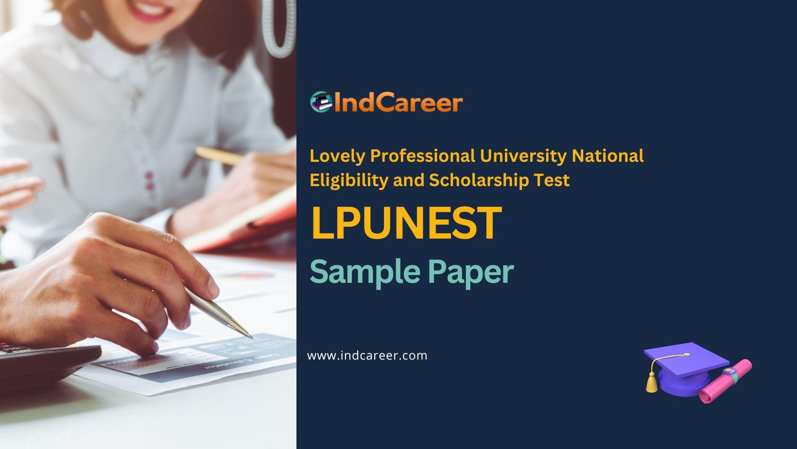 LPUNEST Sample Question Paper