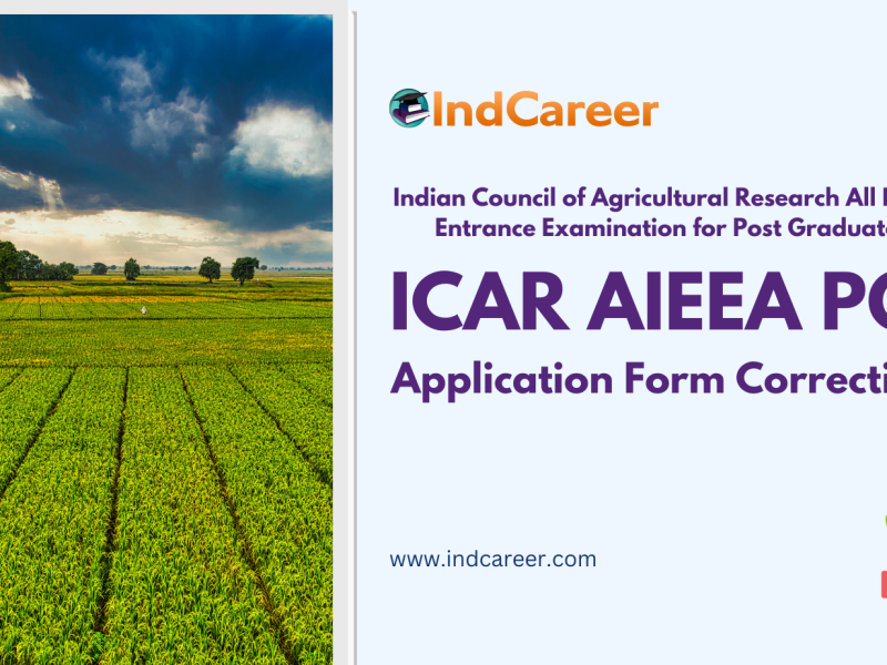 ICAR AIEEA PG Application Form Correction