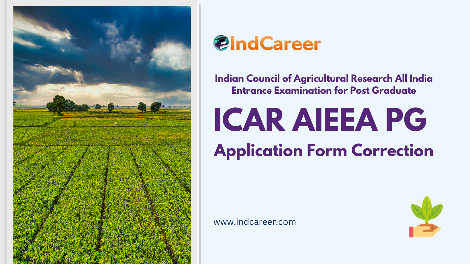 ICAR AIEEA PG Application Form Correction