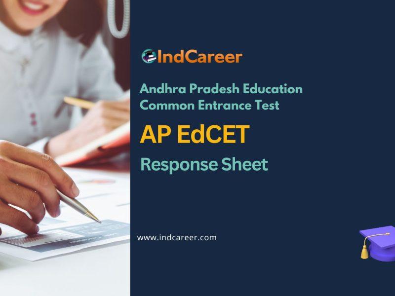 AP EdCET Response Sheet: cets.apsche.ap.gov.in, View Recorded Responses