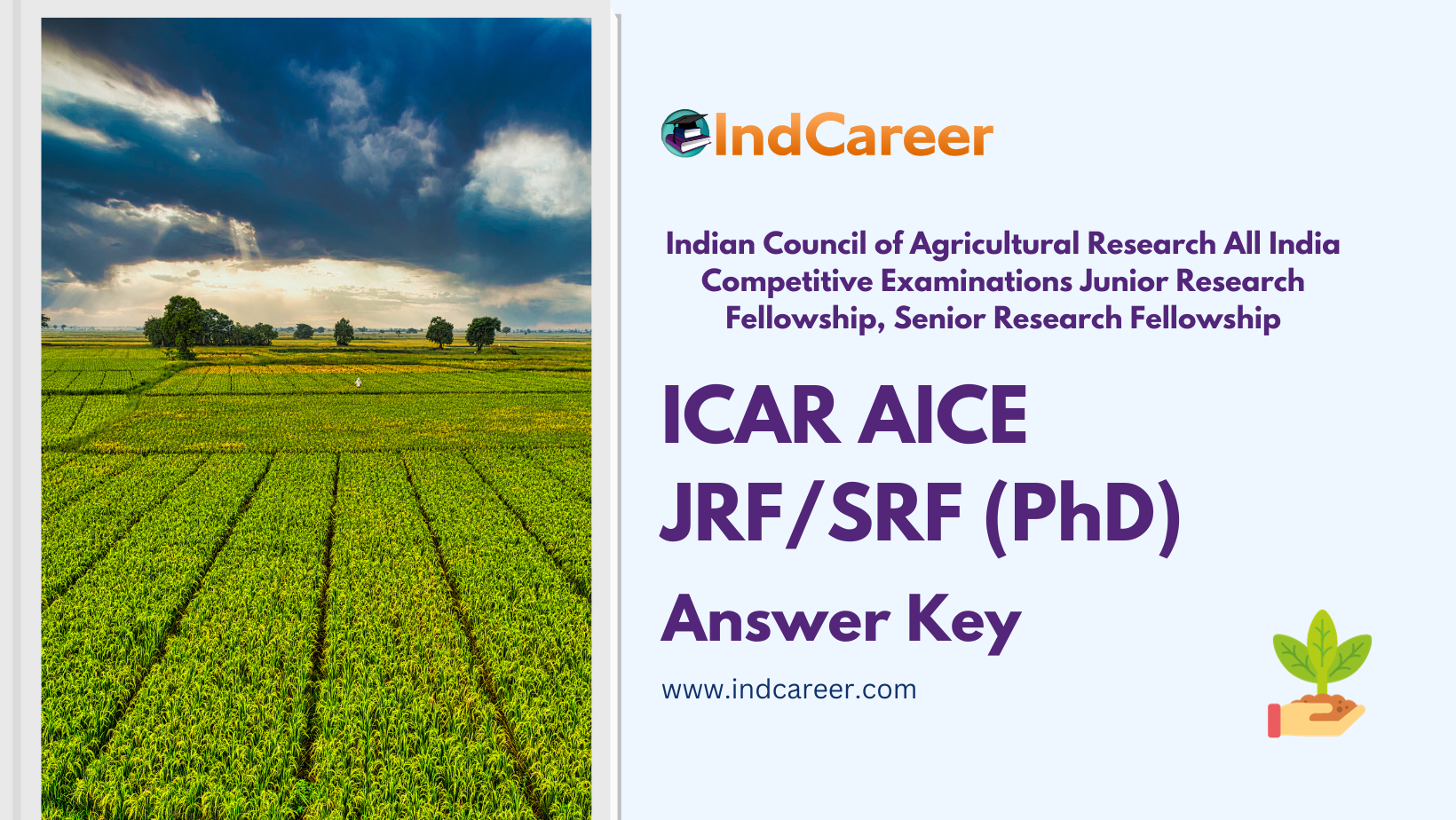 ICAR AICE-JRF/SRF (PhD) Answer Key