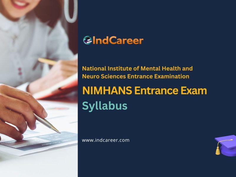 NIMHANS Entrance Exam Syllabus