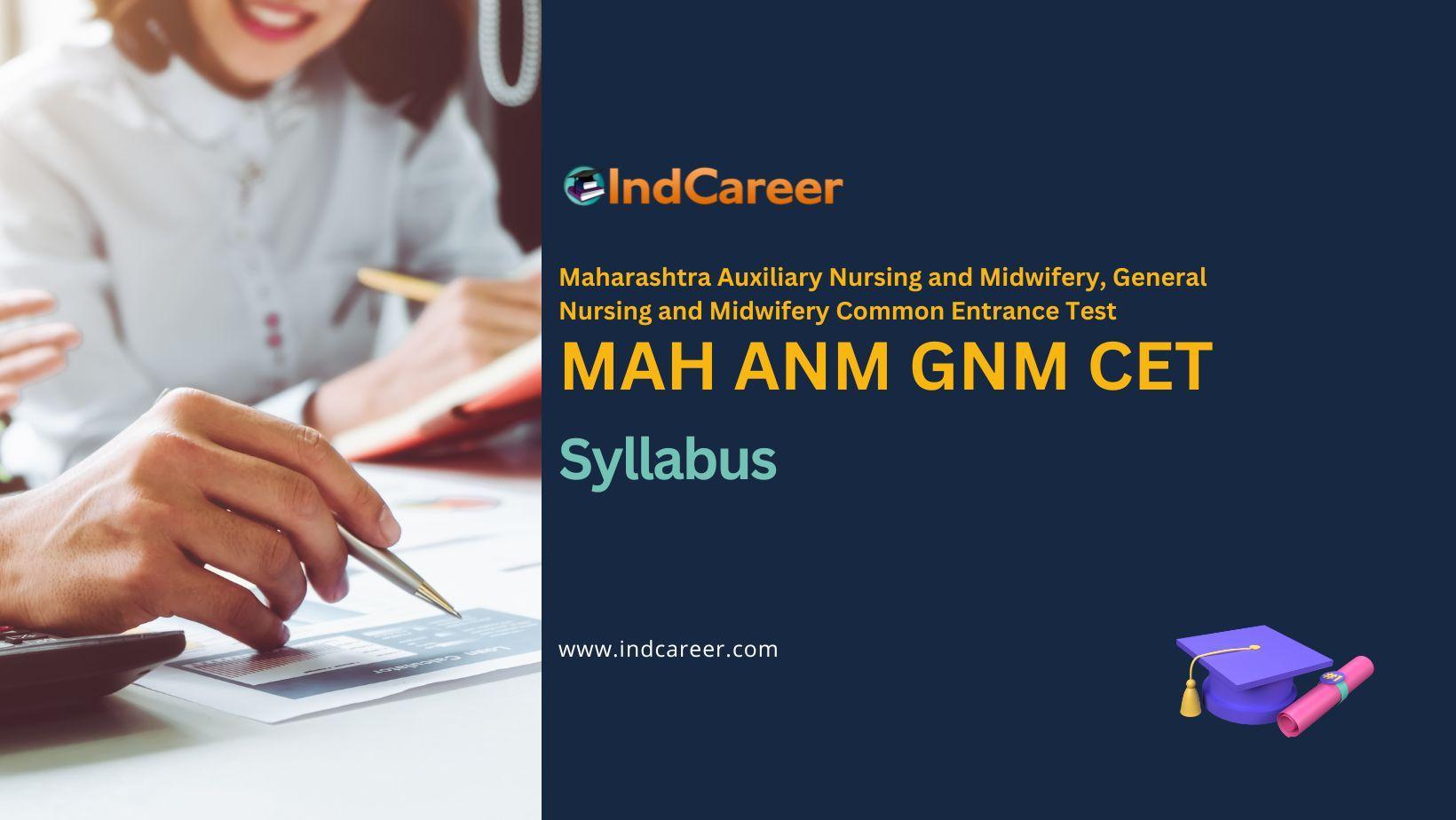 MAH ANM GNM CET Syllabus