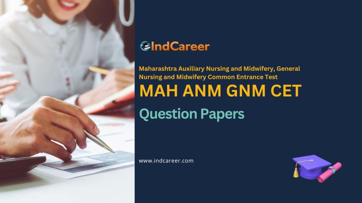 MAH ANM GNM CET Question Papers