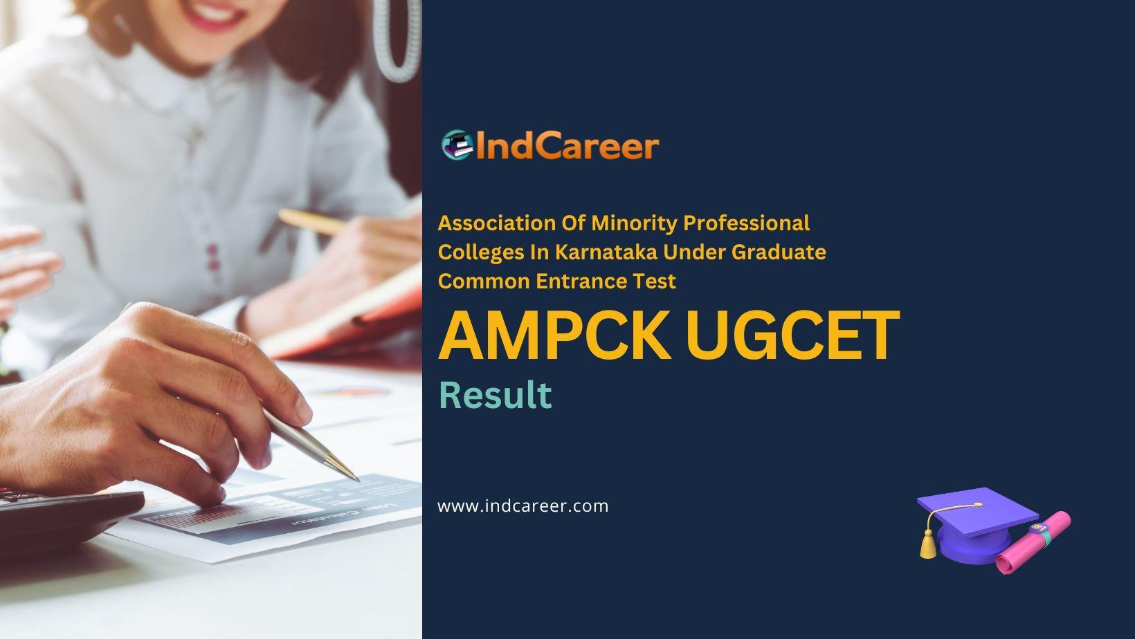 AMPCK UGCET Result
