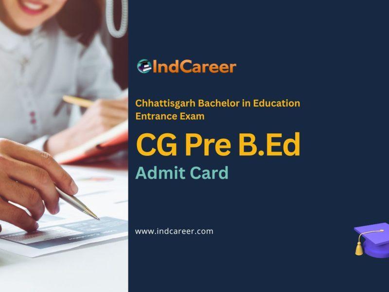 CG Pre B.Ed Admit Card