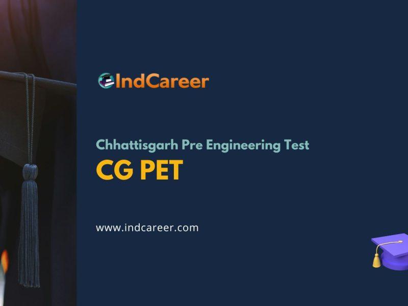 CG PET: Exam Dates, Syllabus