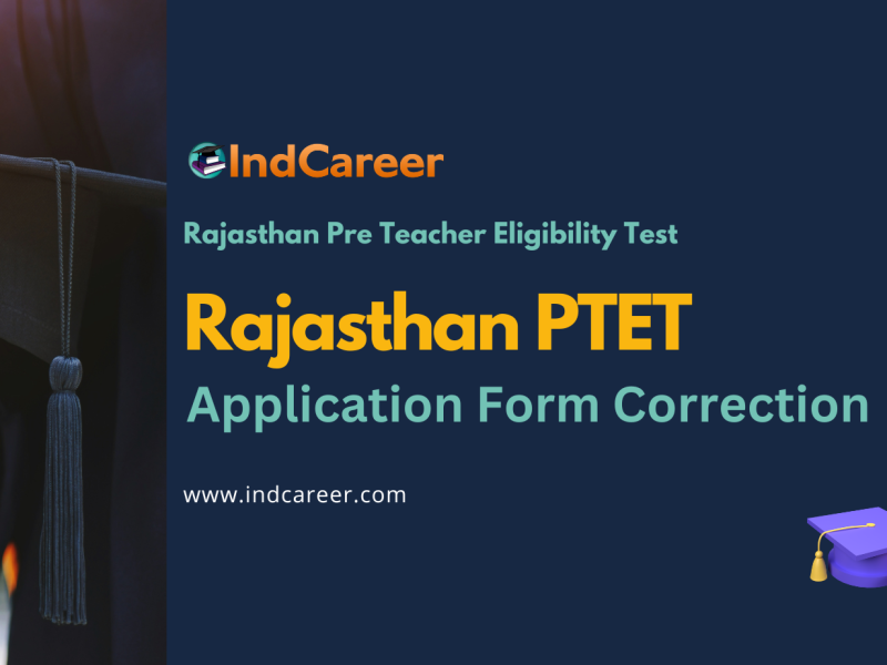 Rajasthan PTET Application Form Correction