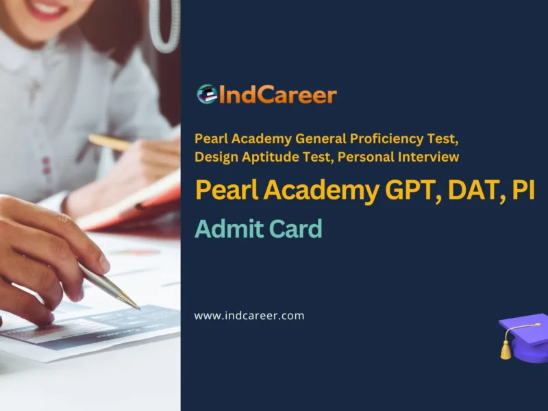 Pearl Academy Admission Admit Card