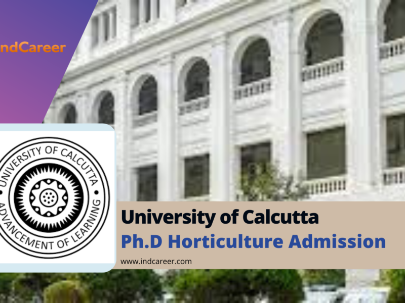 University of Calcutta PhD in Horticulture Admission