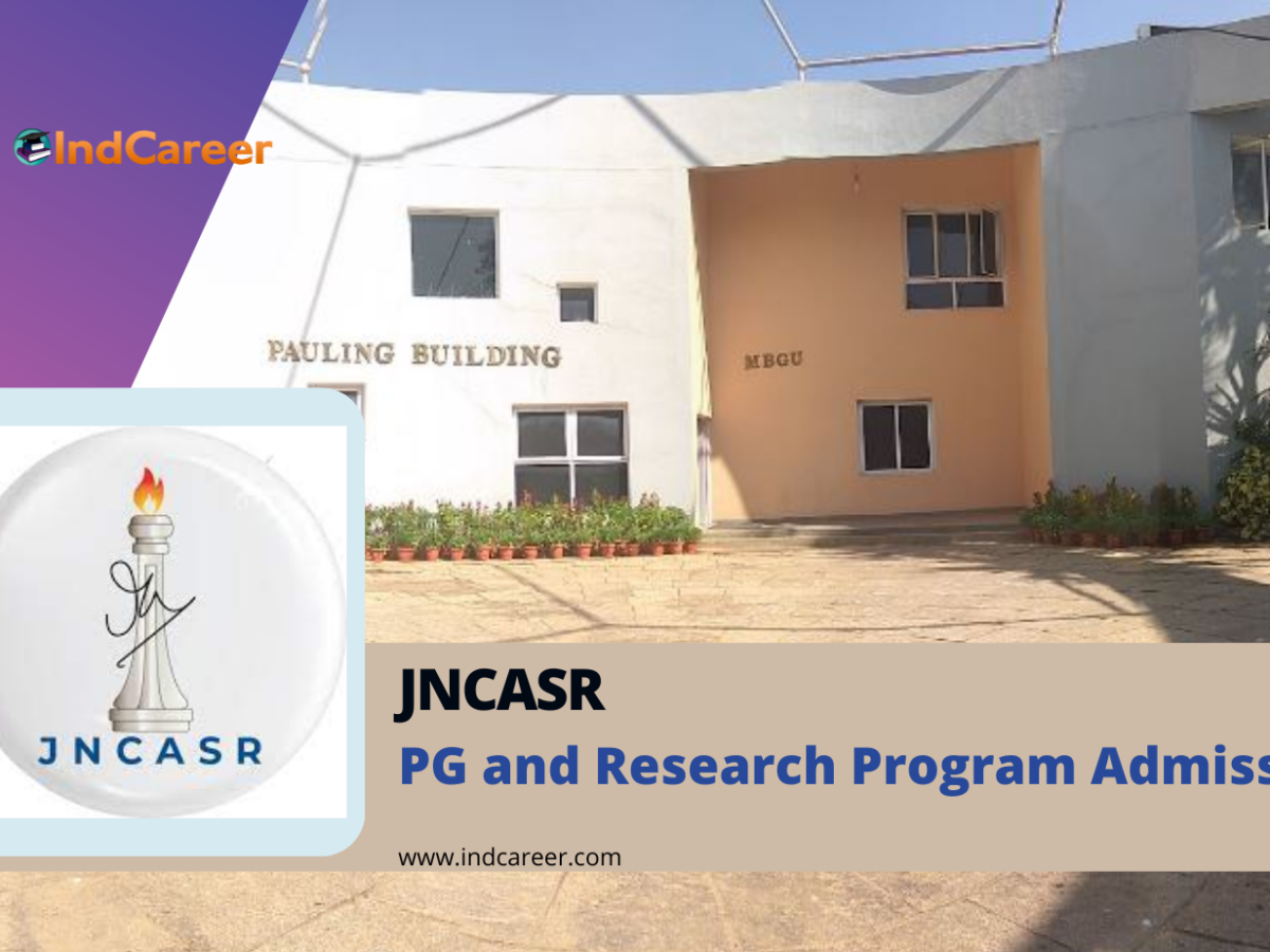 JNCASR PG and Research Program Admission