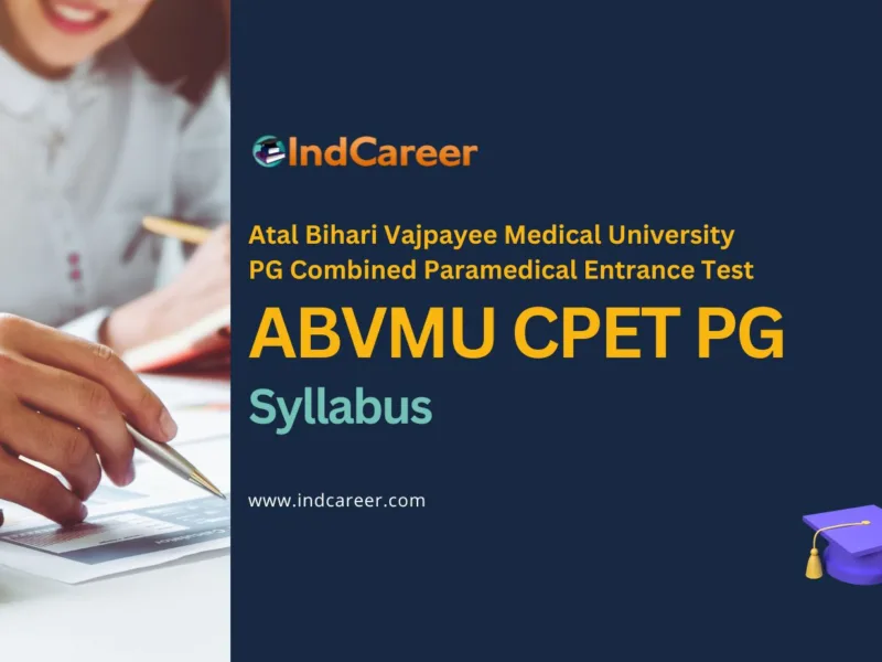 ABVMU Paramedical Masters Entrance Exam (CPET PG) Syllabus