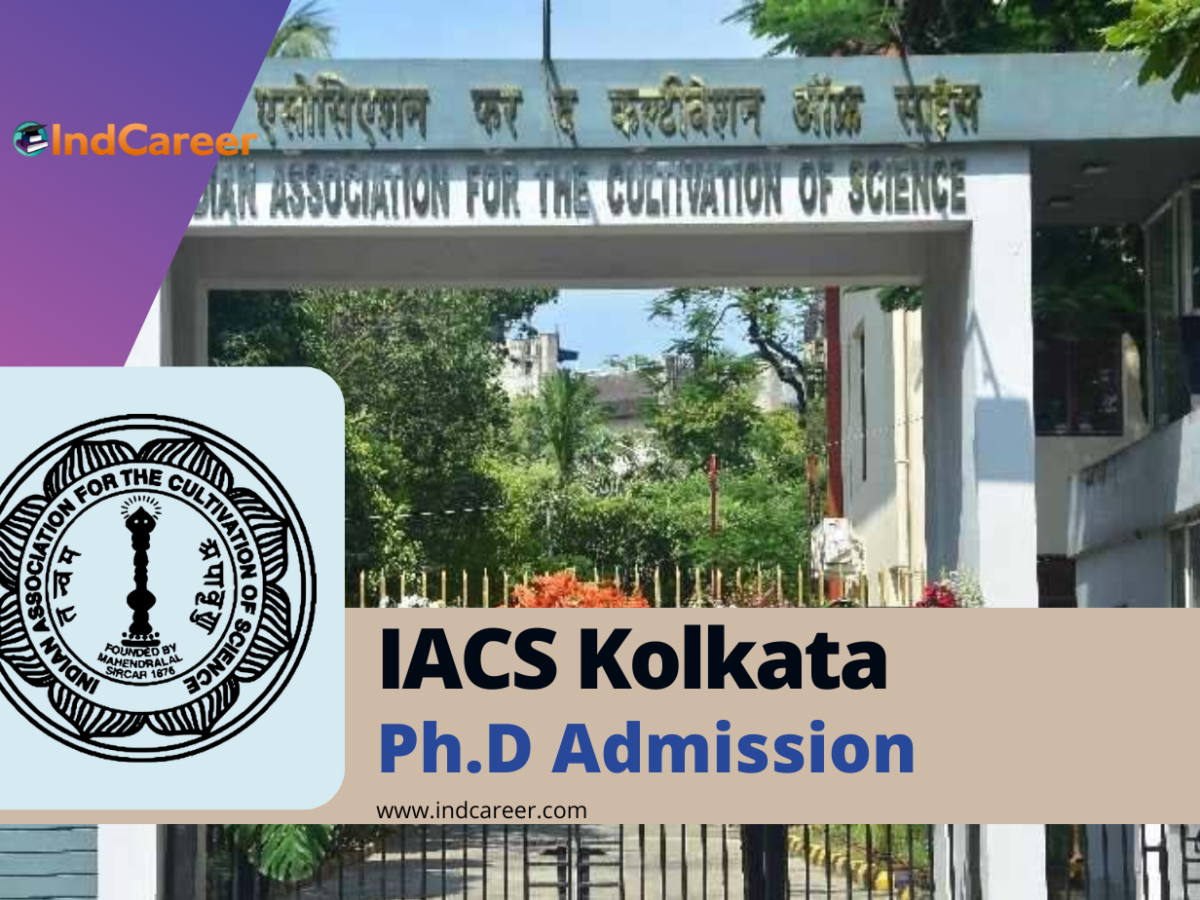 IACS Kolkata PhD Admission 2024