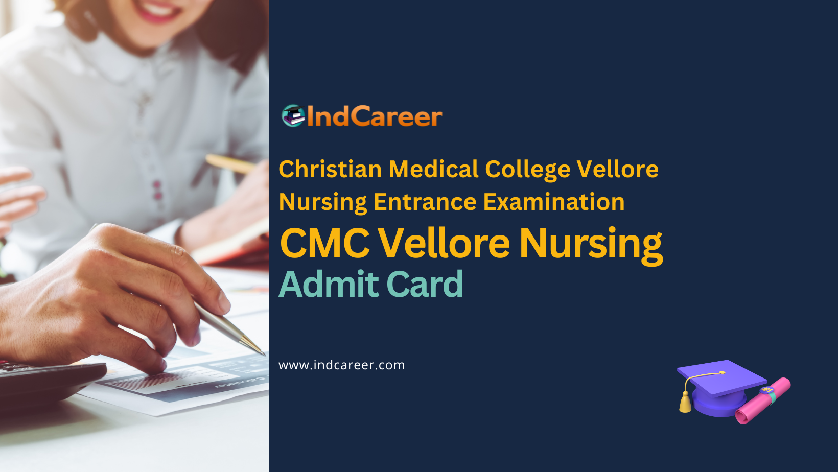 CMC Vellore Nursing Admit Card