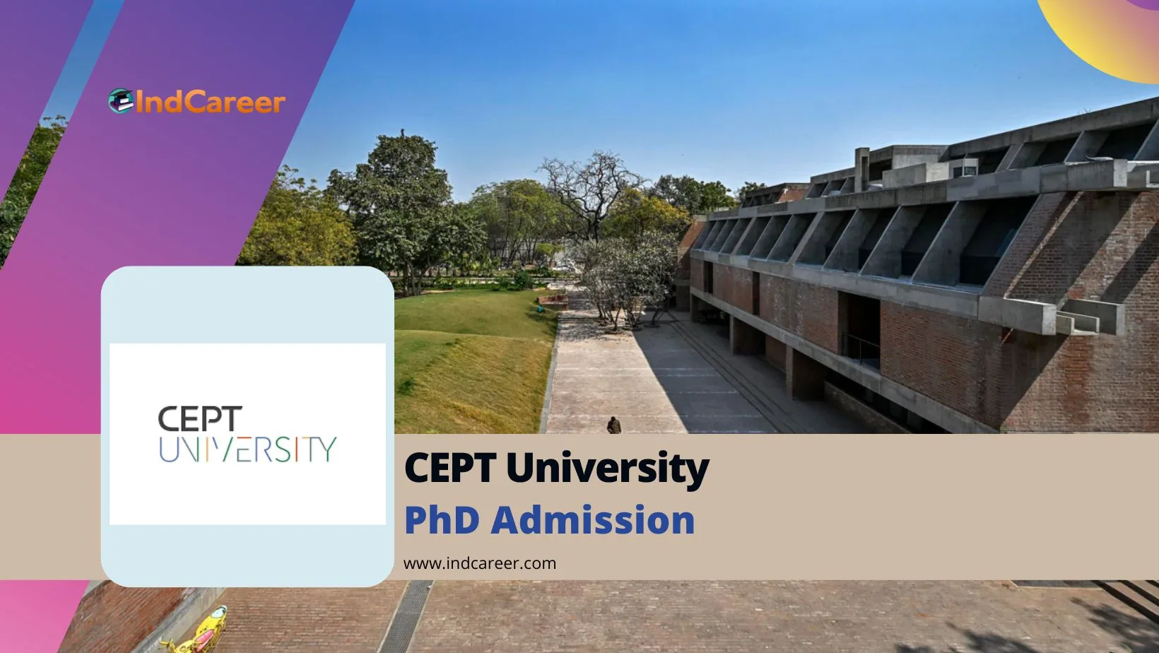 CEPT University PhD Admission