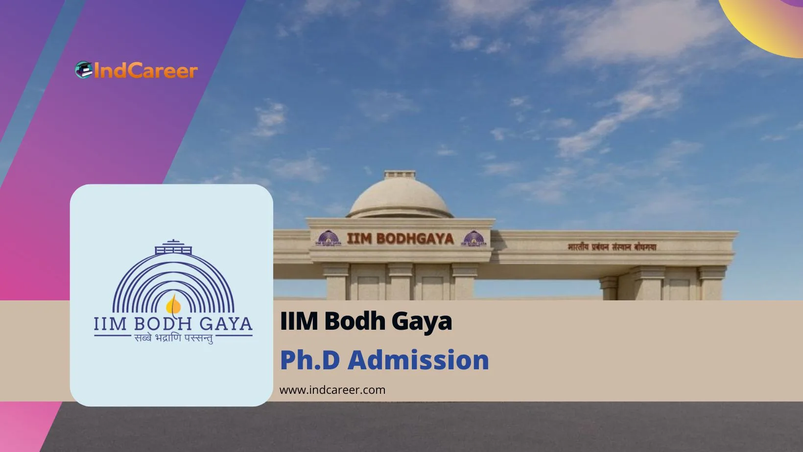 IIM Bodh Gaya PhD Admission 