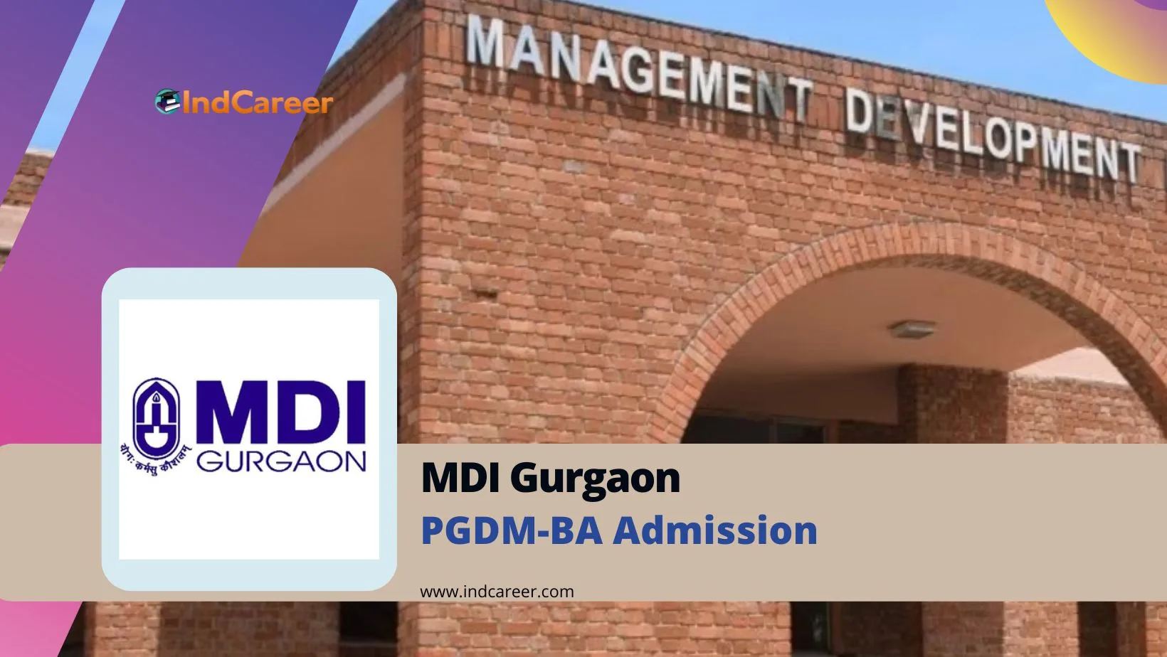 MDI Gurgaon PGDM-BA Admission