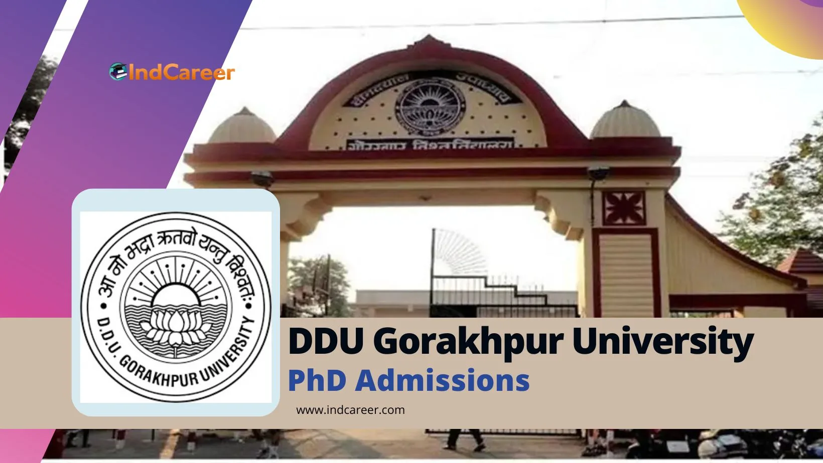 DDU Gorakhpur University PhD Admission
