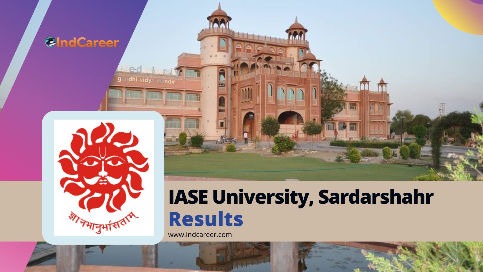 IASE University, Sardarshahr Results