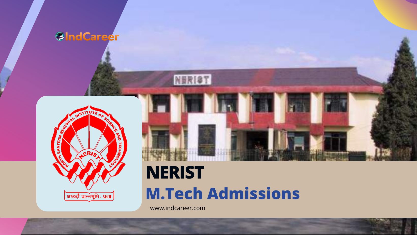 M tech admission at nerist indcareer