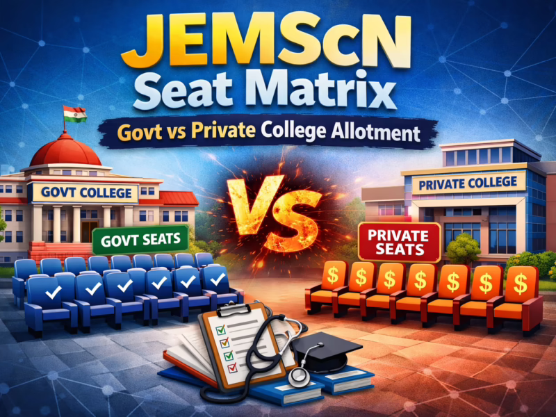JEMScN Seat Matrix Govt vs Private College Allotment