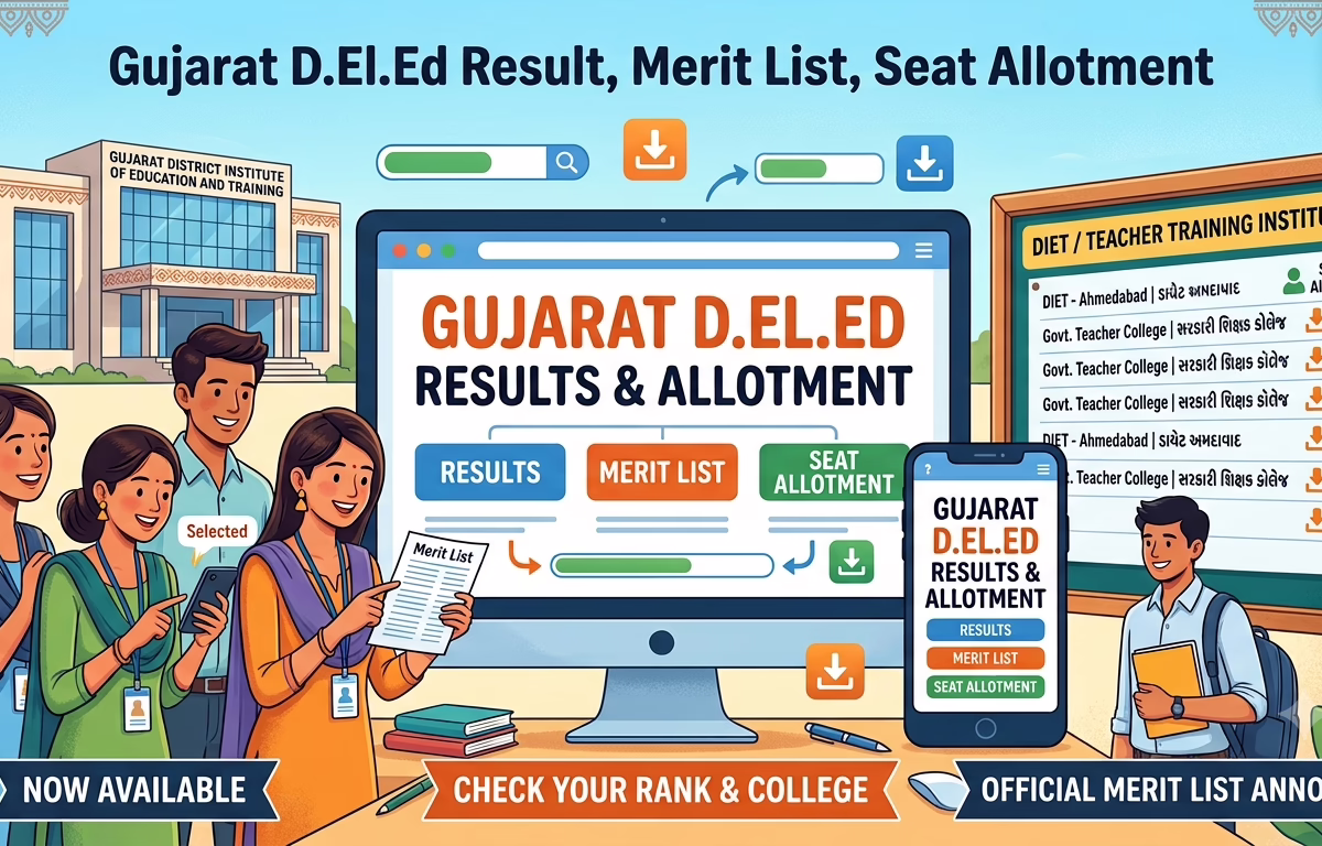 Gujarat D.El.Ed Result