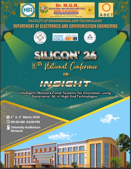 10th National Conference – SILICON’26 on the theme INSIGHT-Intelligent Networks and Systems for Innovation using Geneartive AI in High- End Technologies 2026