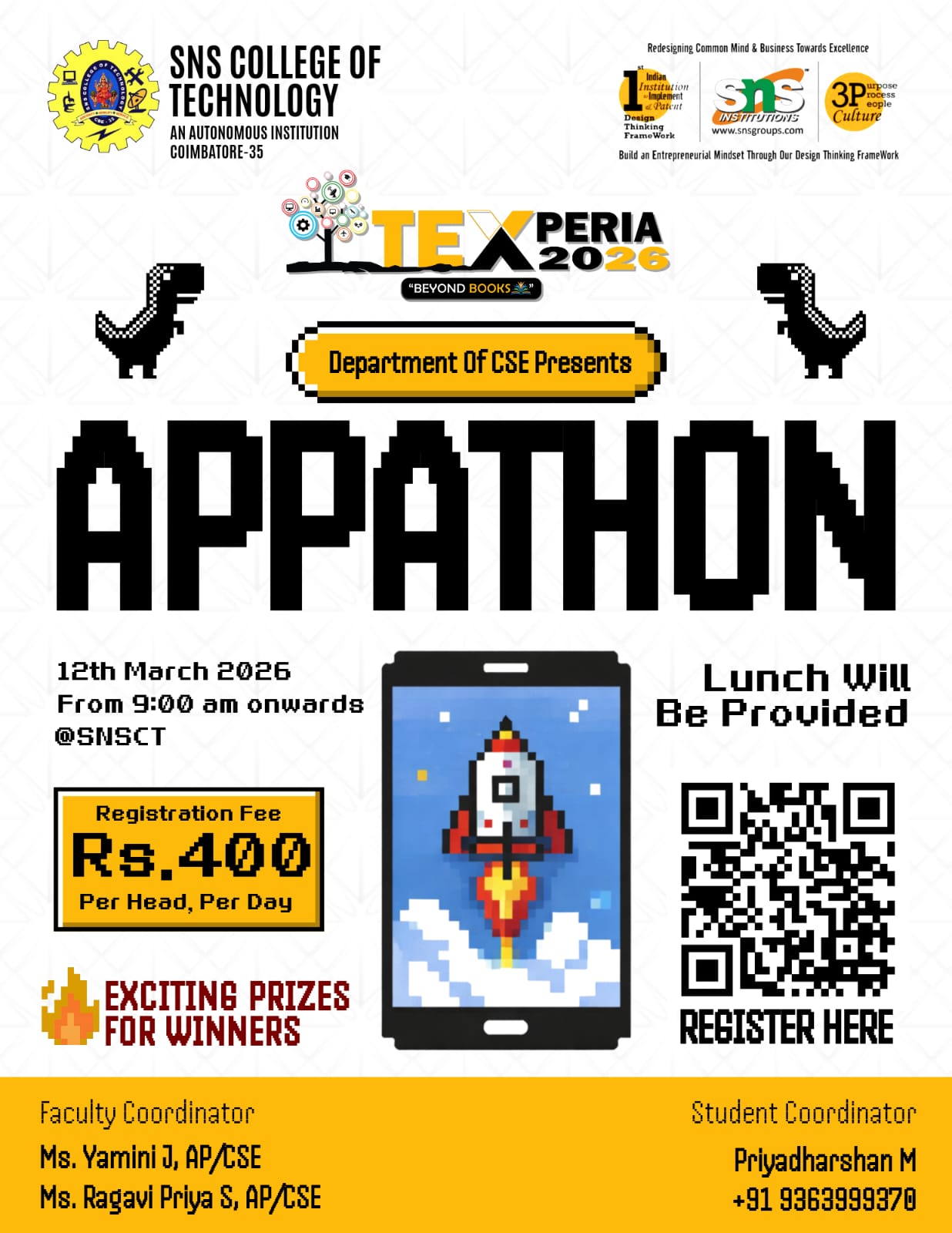 Appathon | Texperia 2026, SNS College of Technology, App Development Competition, Coimbatore