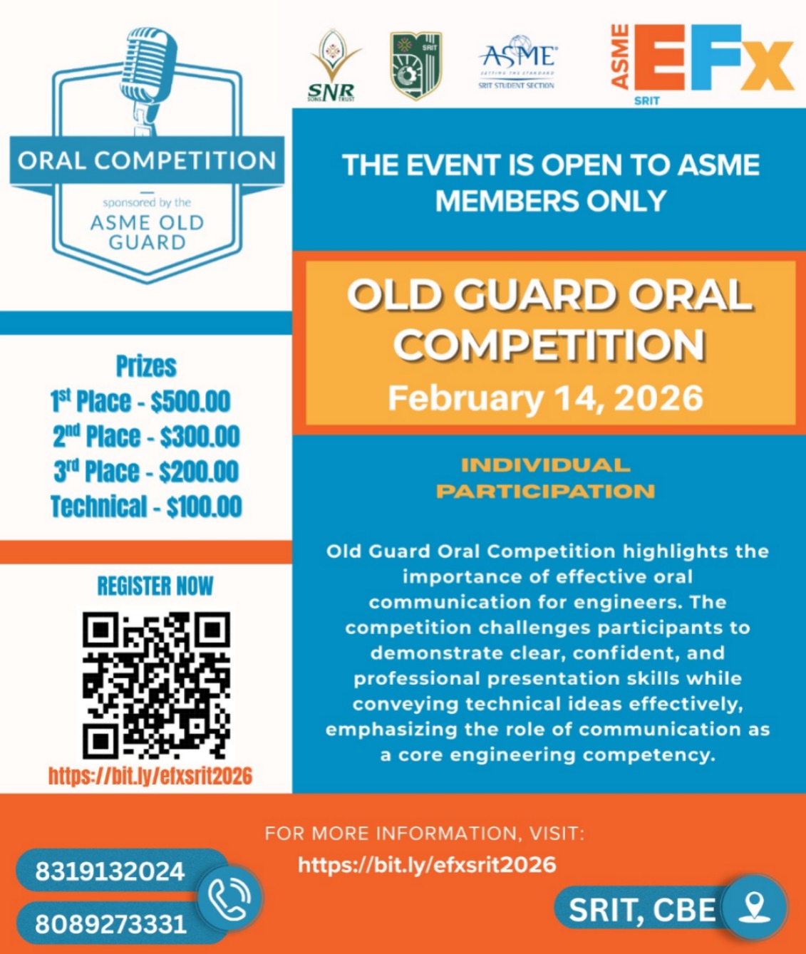 ASME EFx SRIT: ASME Old Guard Oral Competition 2026