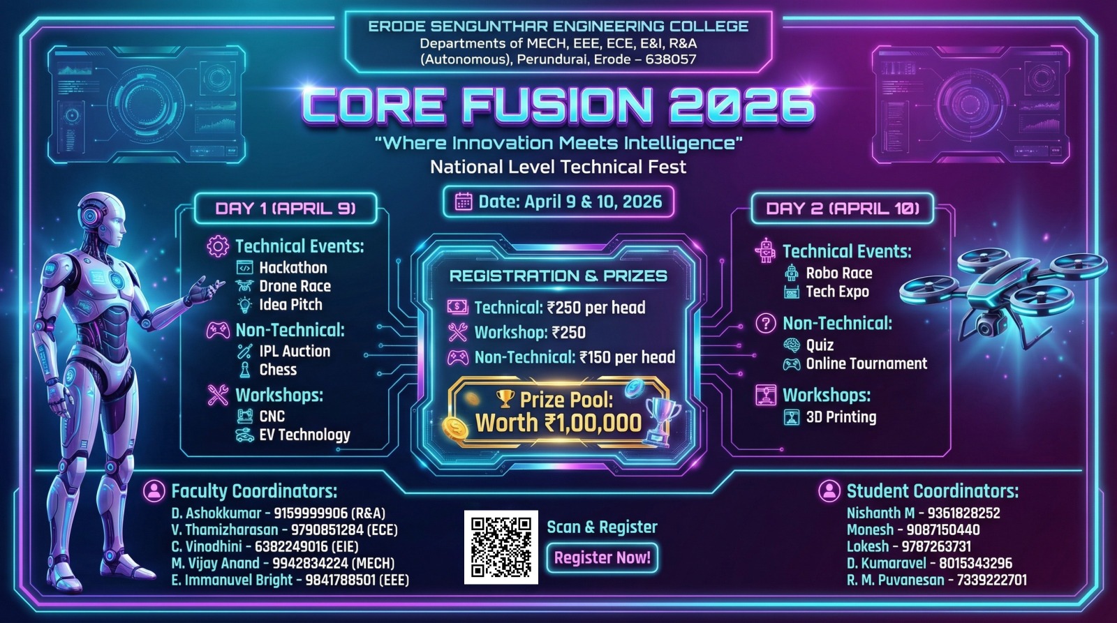 Core Fusion 2026, Erode Sengunthar Engineering College,
