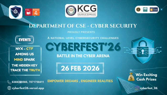 CYBERFEST'26, KCG College of Technology