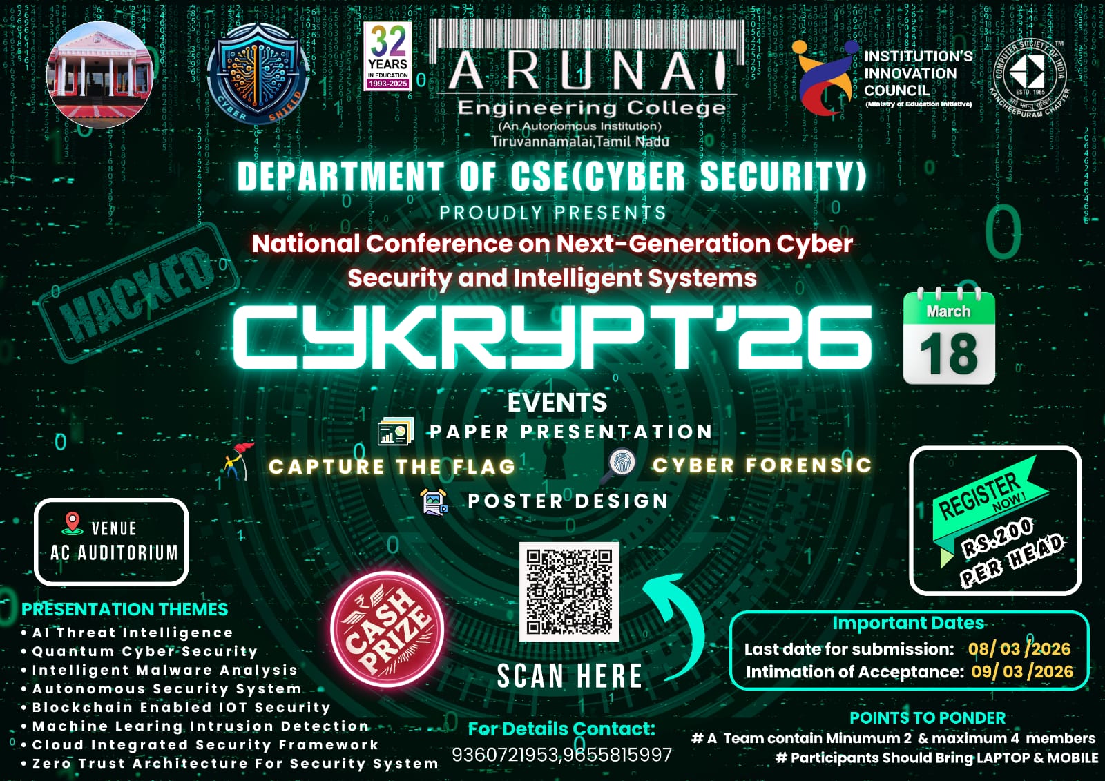 CYKRYPT'26, Arunai Engineering College