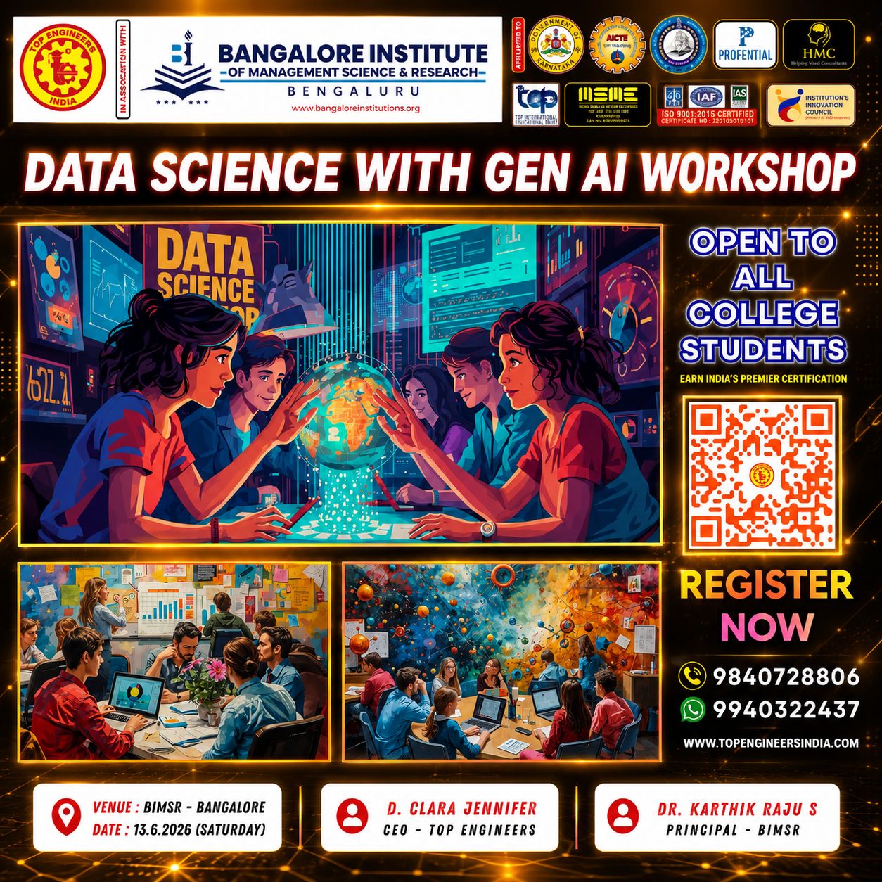 Data Science with Gen AI Workshop 2026, BIMSR, Bengaluru 13th June 2026