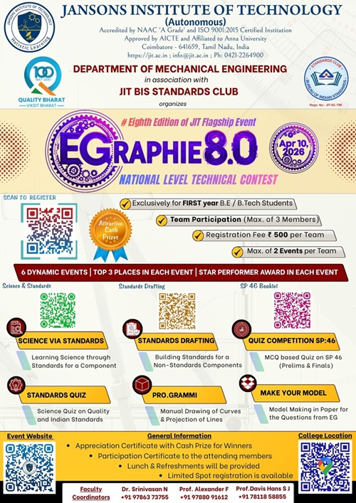 EGraphie 8.0, Jansons Institute of Technology, Coimbatore Poster