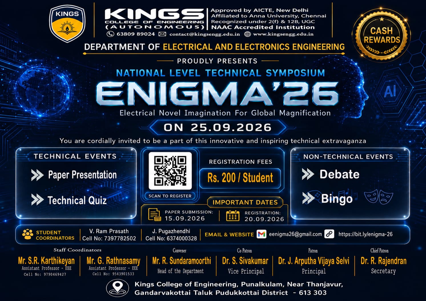 ENIGMA’26, Kings College of Engineering