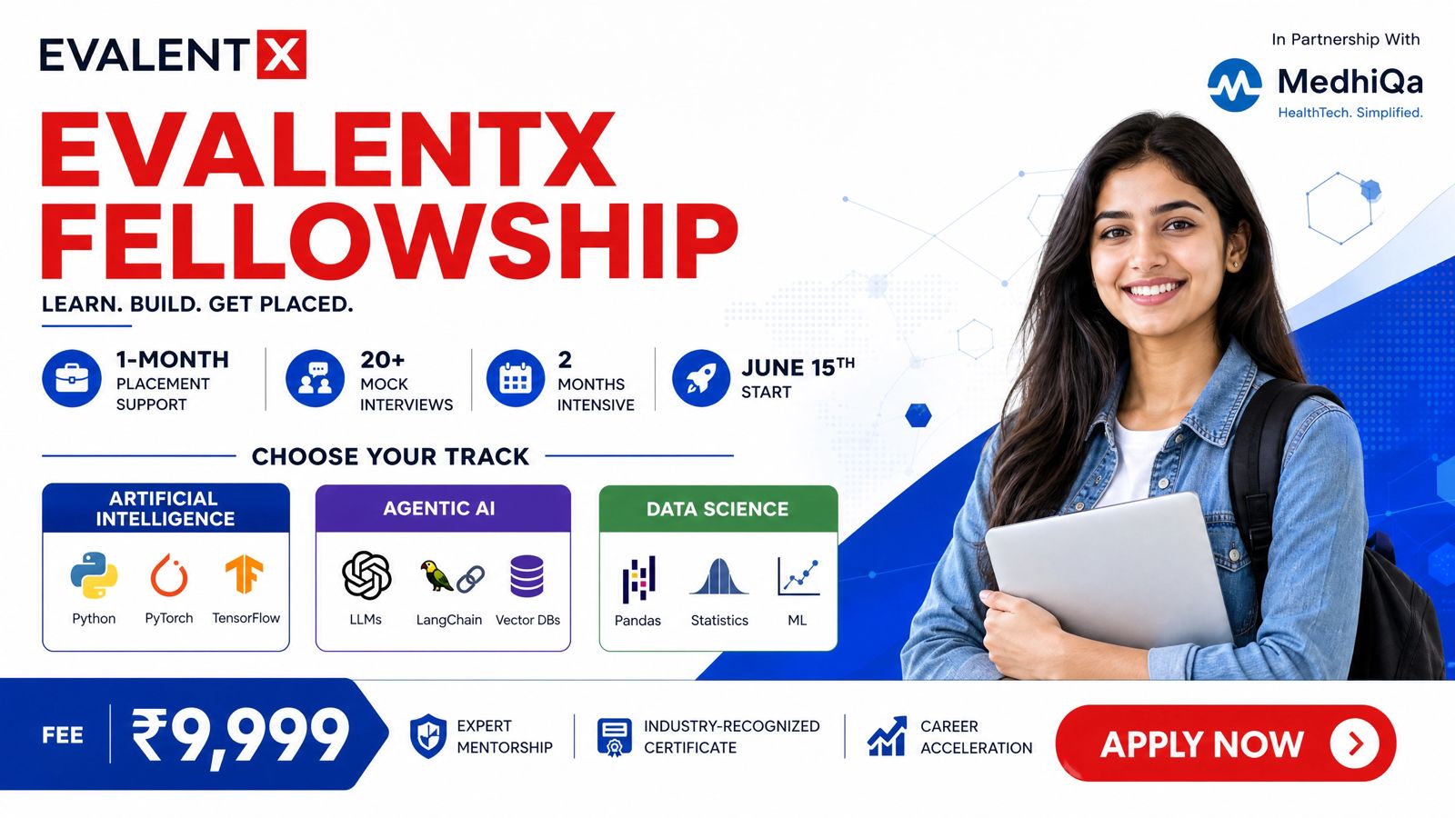 Evalentx Fellowship Program 2026, Noida, Uttar Pradesh, 15th June - 15th July 2026