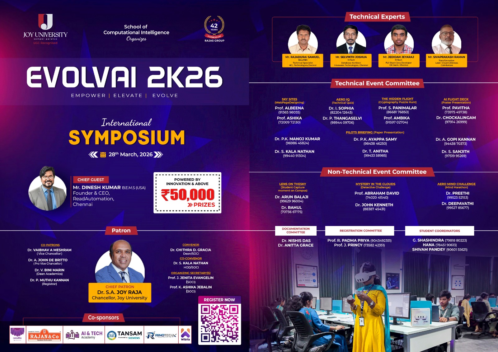 Evolvai 2026, Joy University, Tirunelveli