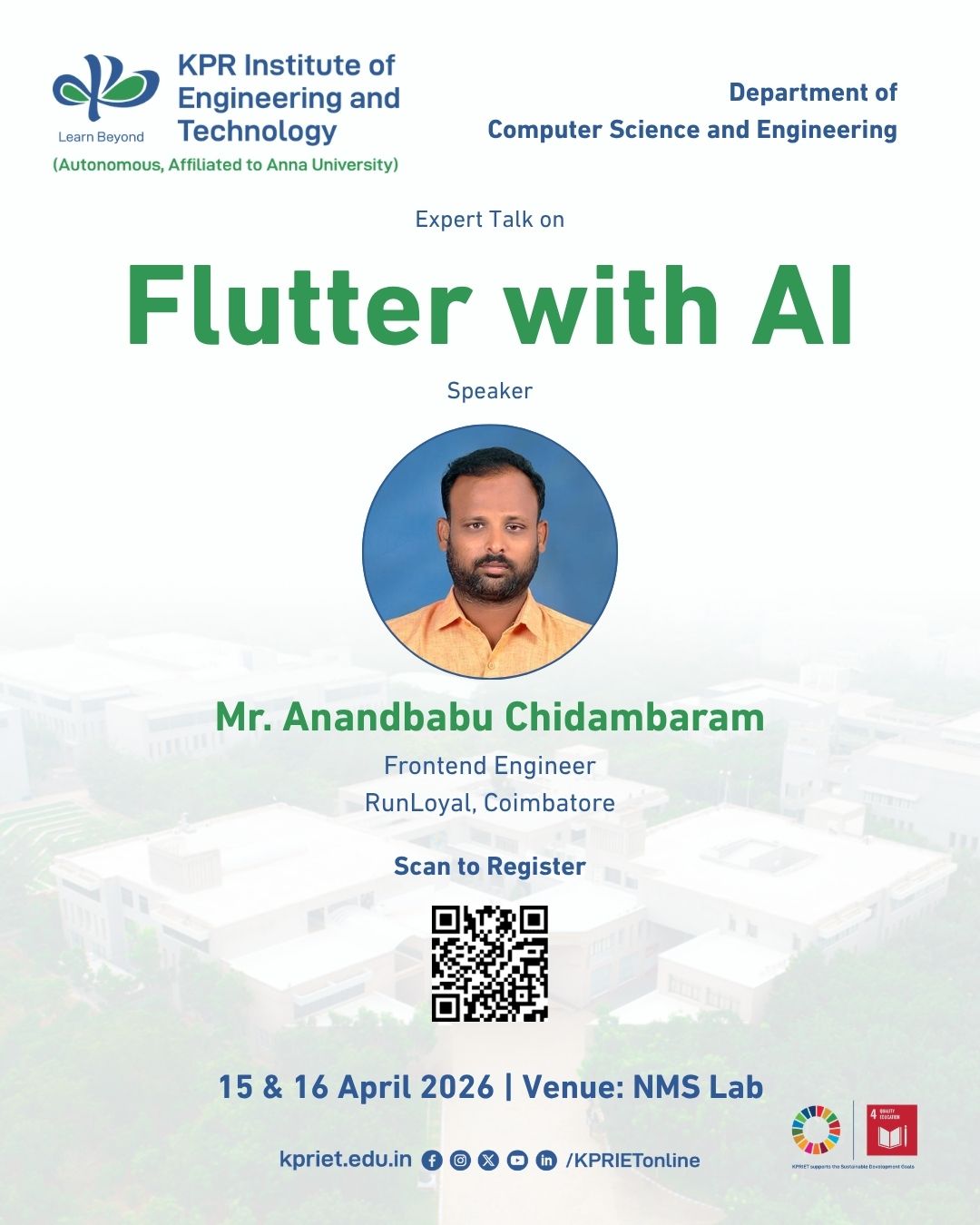 Flutter with AI 2026, KPR Institute of Engineering and Technology Coimbatore