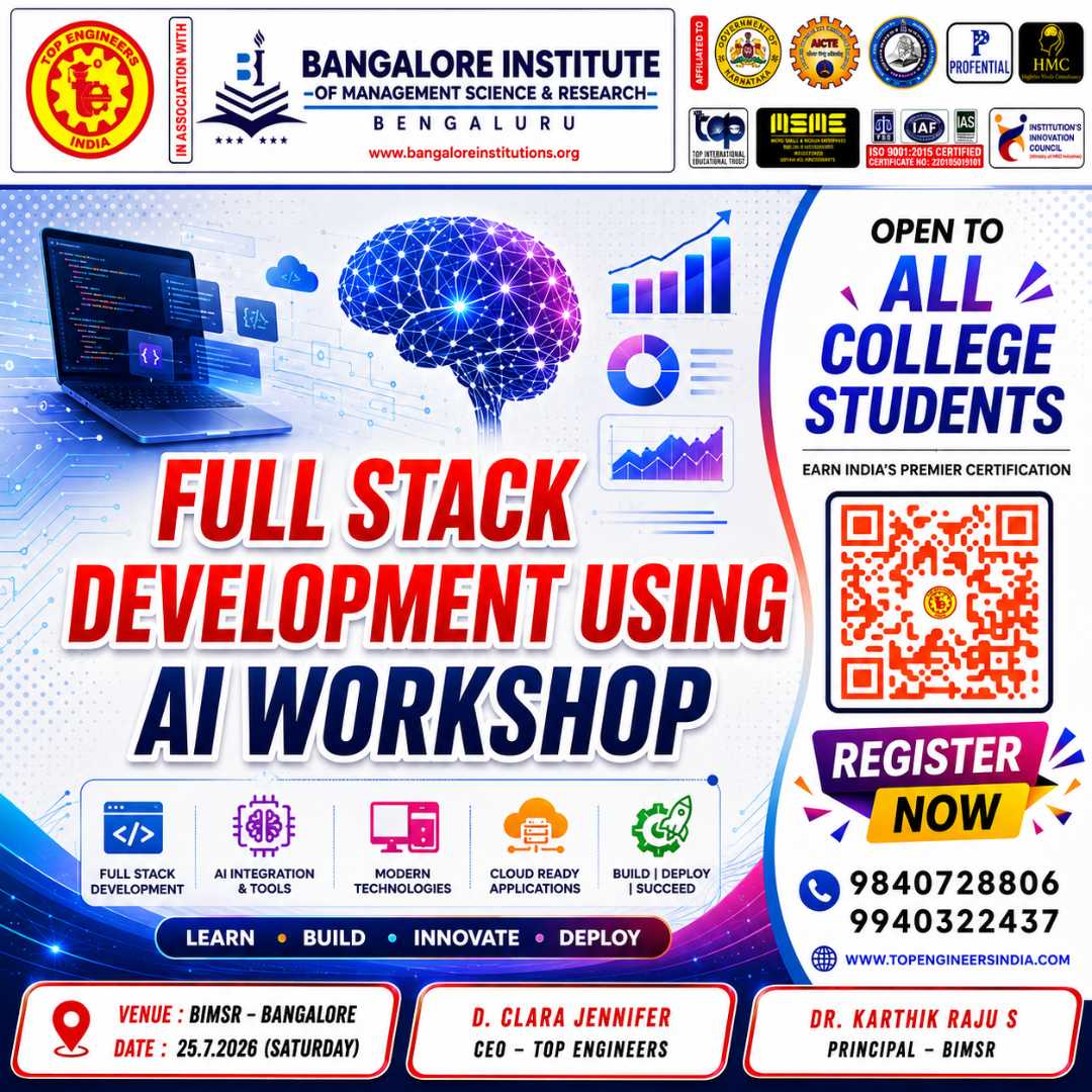 Full Stack Development using AI Workshop 2026, Chennai, Tamil Nadu, 25th July 2026