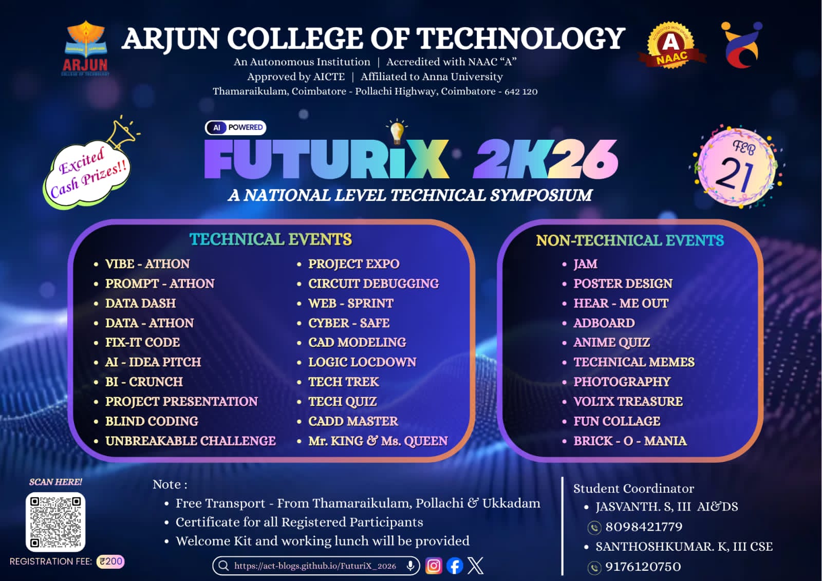 FuturiX 2026, Arjun College of Technology