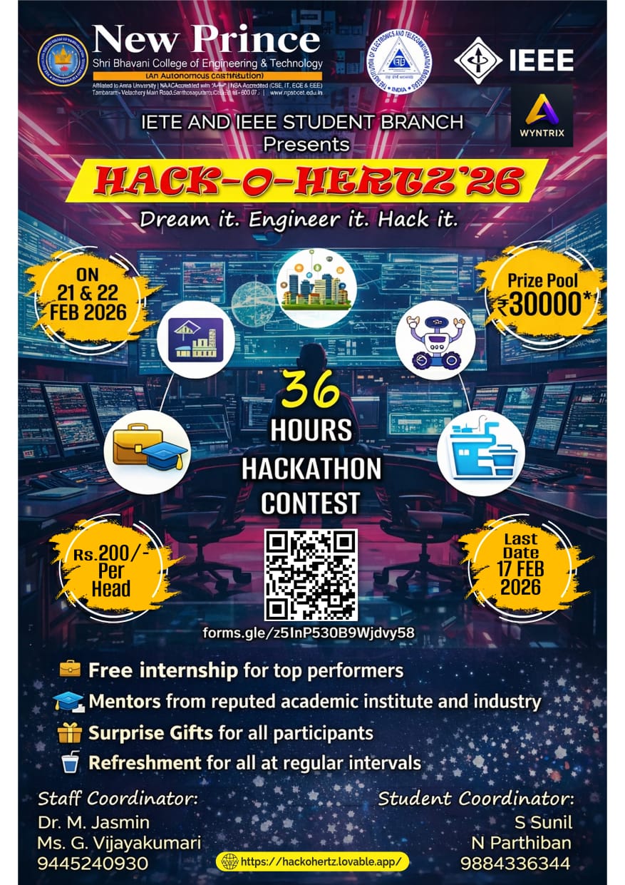 HACK-O-HERTZ ’26-  New Prince Shri Bhavani College of Engineering and Technology