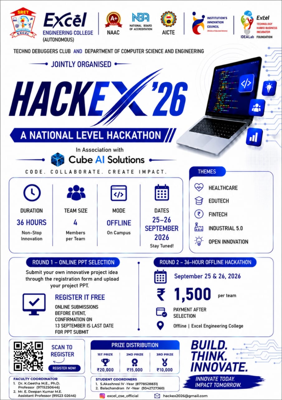 HACKEX ’26, Excel Engineering College