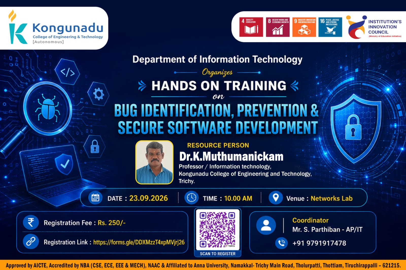 Hands-on Training on Bug Identification, Prevention & Secure Software Development 2026