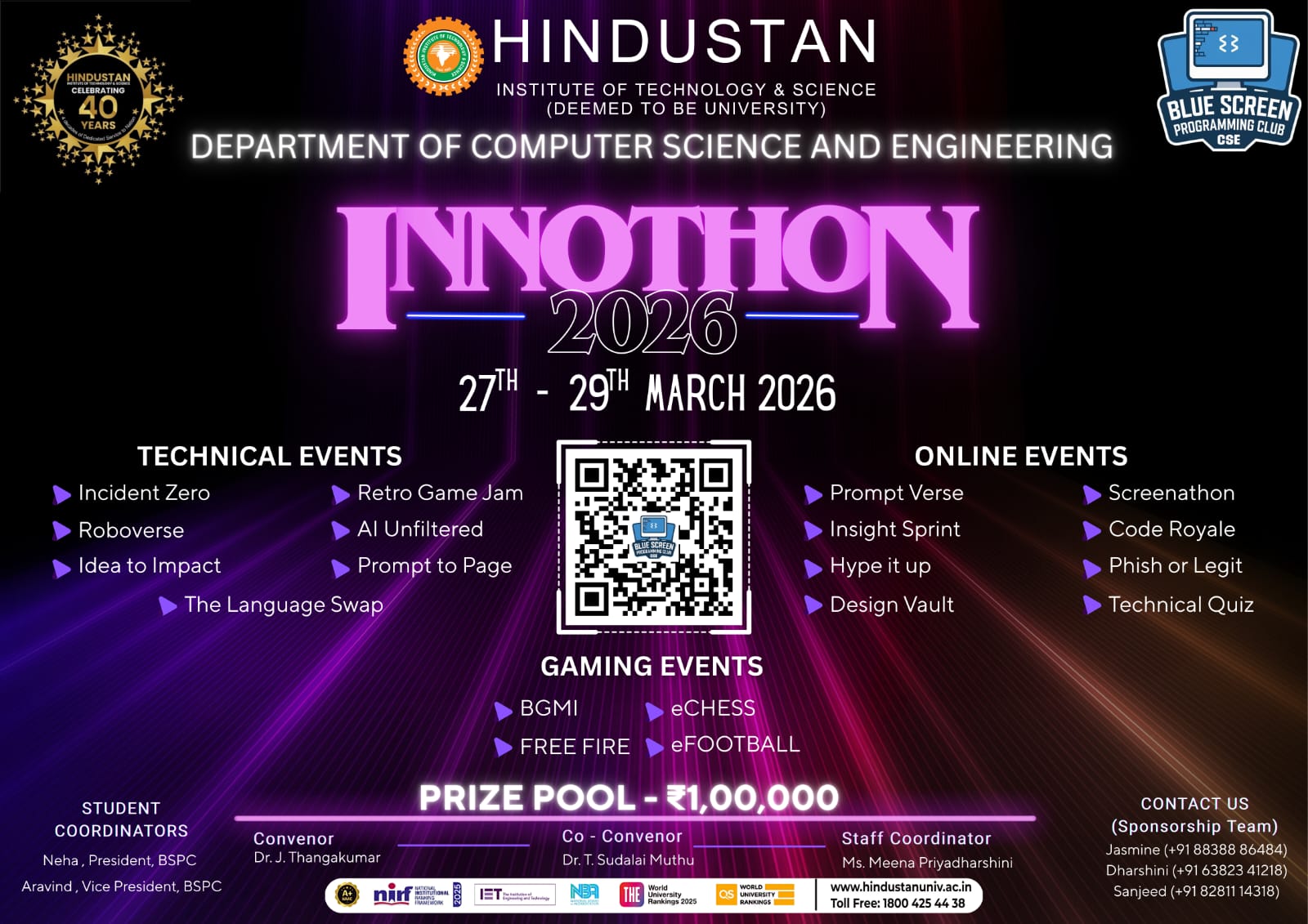 Innothon 2026, Hindustan Institute of Technology and Science Chennai