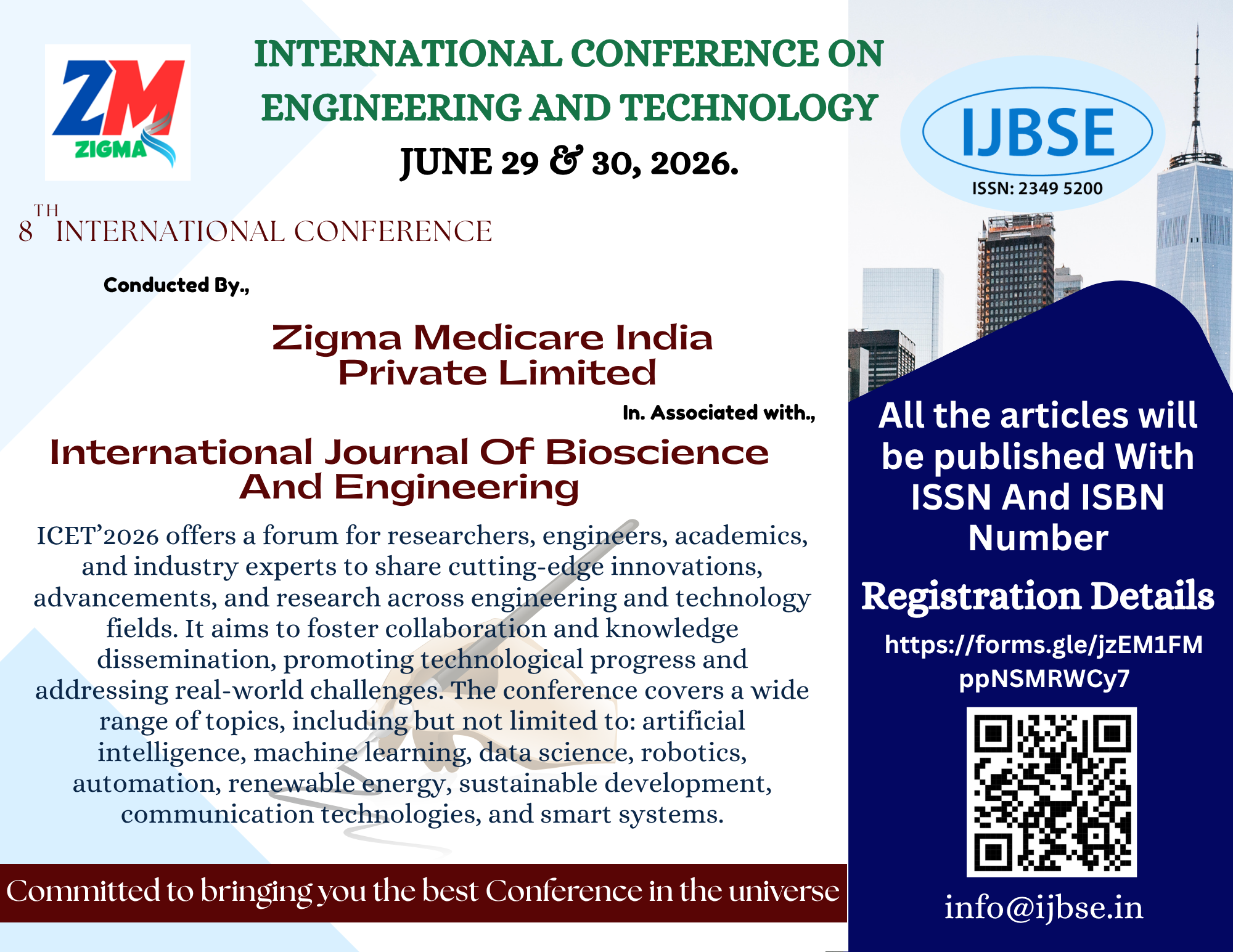 International Conference On Engineering And Technology 2026